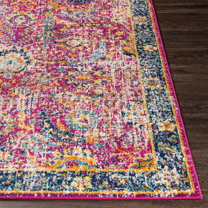 Livabliss Harput Traditional Polypropylene Area Rug for Living Room Dining or Bedroom Decor Burgandy, Navy 10' x 14' HAP1013-1014