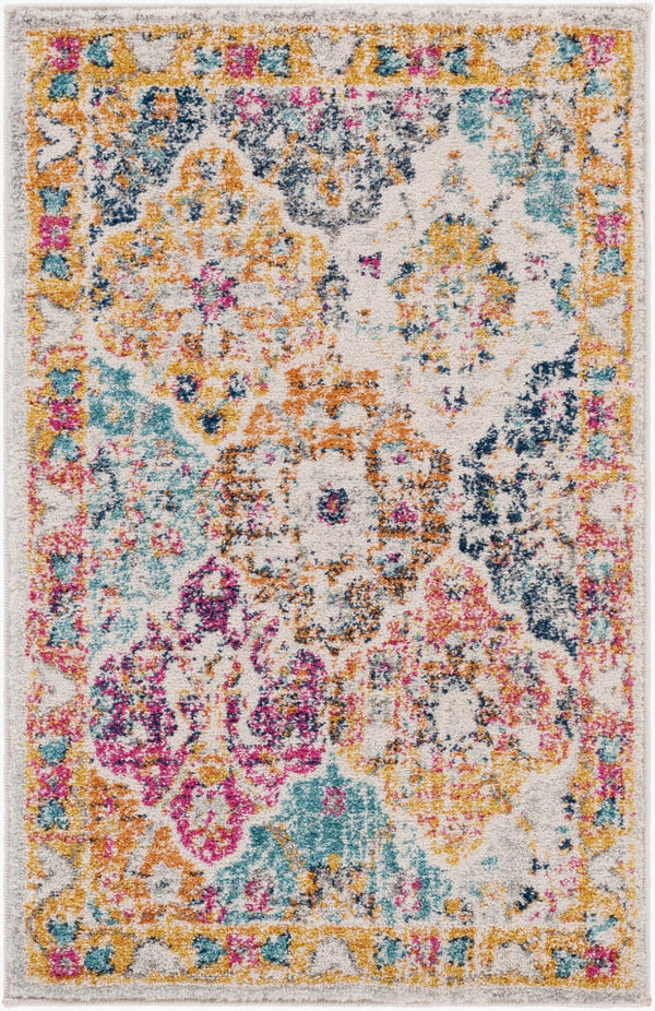 Livabliss Harput Traditional Medallion Polypropylene Area Rug Machine Woven in Turkey for Large Rooms Mustard, Burnt 2' x 2'11" HAP1018-23