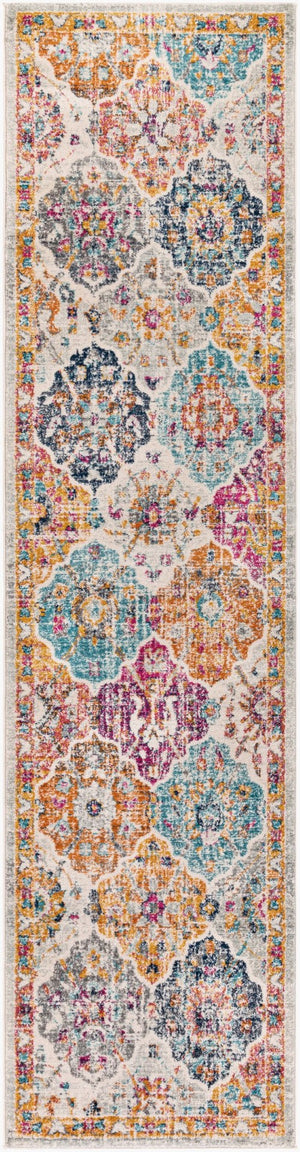 Livabliss Harput Traditional Medallion Polypropylene Area Rug Machine Woven in Turkey for Large Rooms Mustard, Burnt 2'7" x 20' HAP1018-2720