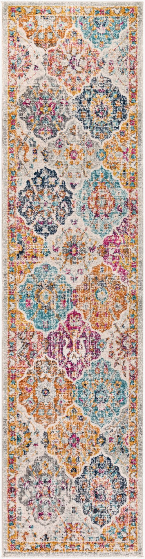 Livabliss Harput Traditional Medallion Polypropylene Area Rug Machine Woven in Turkey for Large Rooms Mustard, Burnt 2'7" x 20' HAP1018-2720