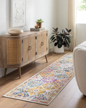Livabliss Harput Traditional Medallion Polypropylene Area Rug Machine Woven in Turkey for Large Rooms Mustard, Burnt 6'7" x 6'7" HAP1018-67SQ
