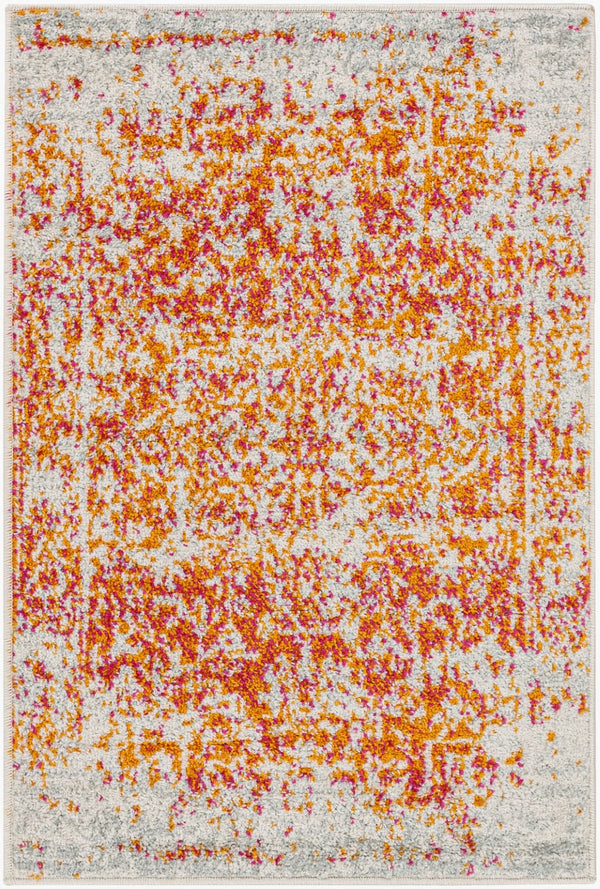 Livabliss Harput Traditional Medallion Geometric Polypropylene Accent Rug for Entryway or Bedroom Burnt Orange, M 2' x 2'11" HAP1019-23