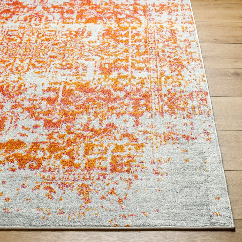 Livabliss Harput Traditional Medallion Geometric Polypropylene Accent Rug for Entryway or Bedroom Burnt Orange, M 3'11" x 5'7" HAP1019-31157