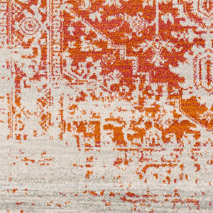 Livabliss Harput Traditional Medallion Geometric Polypropylene Accent Rug for Entryway or Bedroom Burnt Orange, M 2' x 2'11" HAP1019-23