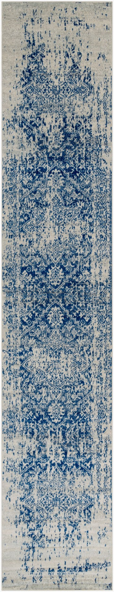 Livabliss Harput Traditional Medallion Polypropylene Area Rug for Living Room and Dining Navy, Medium Gr 2'7" x 13'11" HAP1021-2714