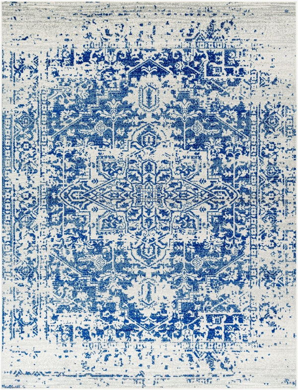 Livabliss Harput Traditional Medallion Polypropylene Area Rug for Living Room and Dining Navy, Medium Gr 7'10" x 10'2" HAP1021-710103