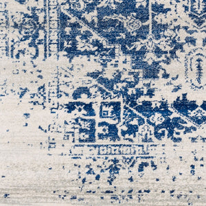 Livabliss Harput Traditional Medallion Polypropylene Area Rug for Living Room and Dining Navy, Medium Gr 2'7" x 7'3" HAP1021-2773