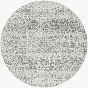 Livabliss Harput Medallion Polypropylene Area Rug Machine Woven in Turkey for Large Living Spaces Charcoal, Mediu 5'3" x 5'3" HAP1024-53RD