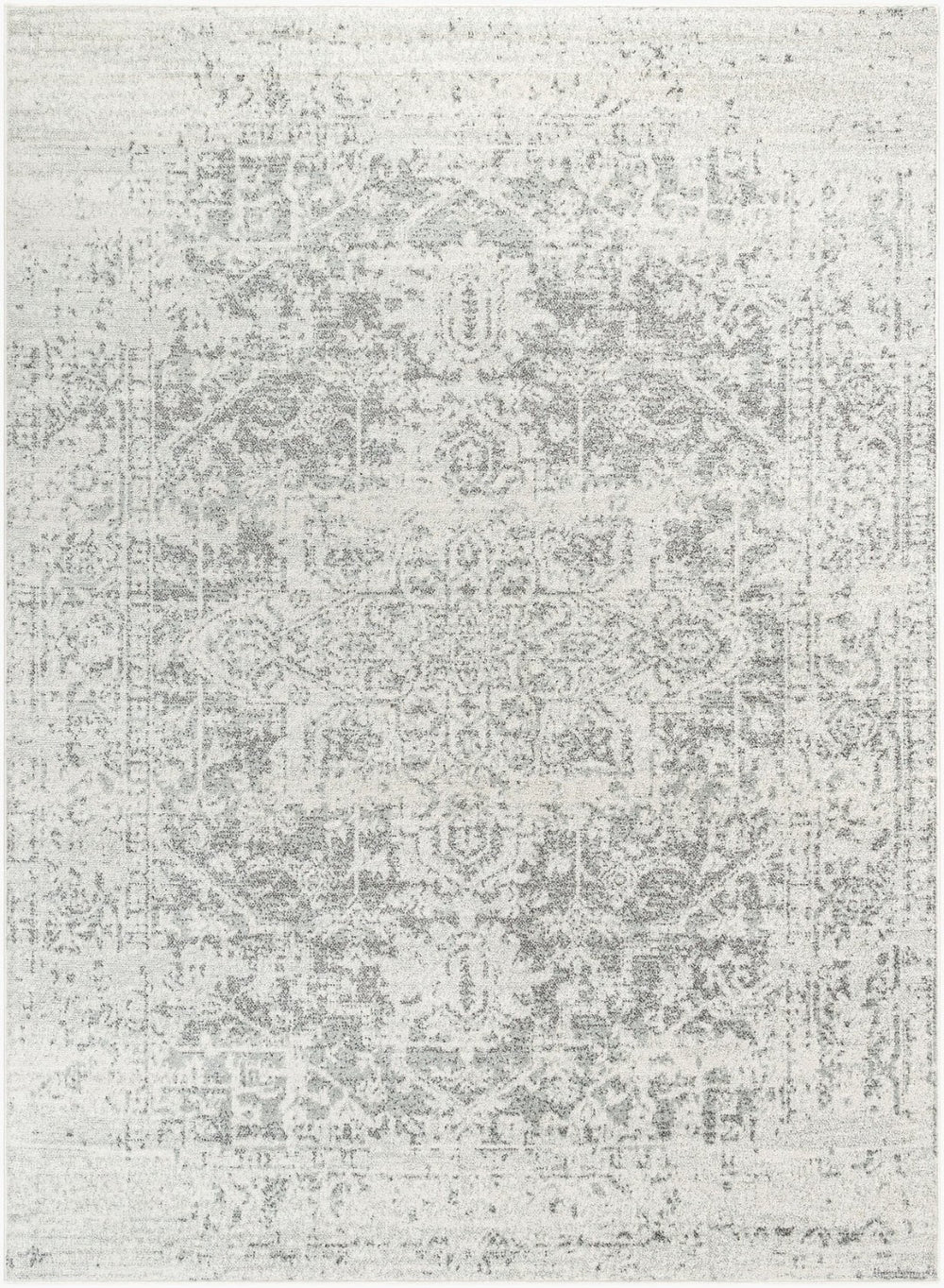 Livabliss Harput Medallion Polypropylene Area Rug Machine Woven in Turkey for Large Living Spaces Charcoal, Mediu 6'7" x 9' Rectangle HAP1024-679