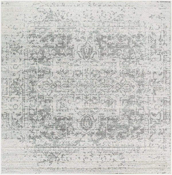 Livabliss Harput Medallion Polypropylene Area Rug Machine Woven in Turkey for Large Living Spaces Charcoal, Mediu 6'7" x 6'7" HAP1024-67SQ
