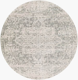 Livabliss Harput Medallion Polypropylene Area Rug Machine Woven in Turkey for Large Living Spaces Charcoal, Mediu 7'10" x 7'10" HAP1024-710RD