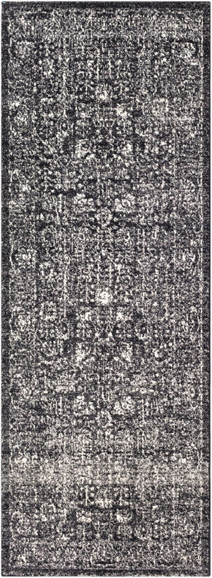 Livabliss Harput Traditional Turkish Polypropylene Area Rug for Hallways and Entryway Accents Black, Medium G 2'7" x 7'3" HAP1028-2773