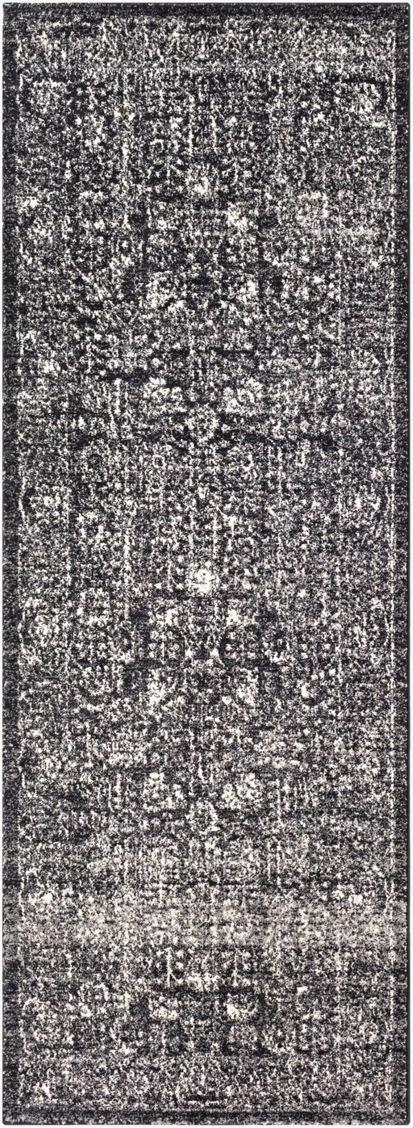 Livabliss Harput Traditional Turkish Polypropylene Area Rug for Hallways and Entryway Accents Black, Medium G 2'7" x 7'3" HAP1028-2773