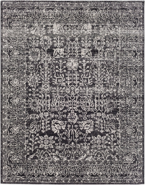 Livabliss Harput Traditional Turkish Polypropylene Area Rug for Hallways and Entryway Accents Black, Medium G 7'10" x 10'2" HAP1028-710103