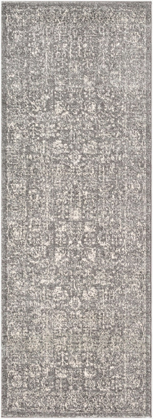 Livabliss Harput Traditional Polypropylene Accent Rug for Entryways Hallways and Bedroom Floors Charcoal, Mediu 2'7" x 7'3" HAP1029-2773