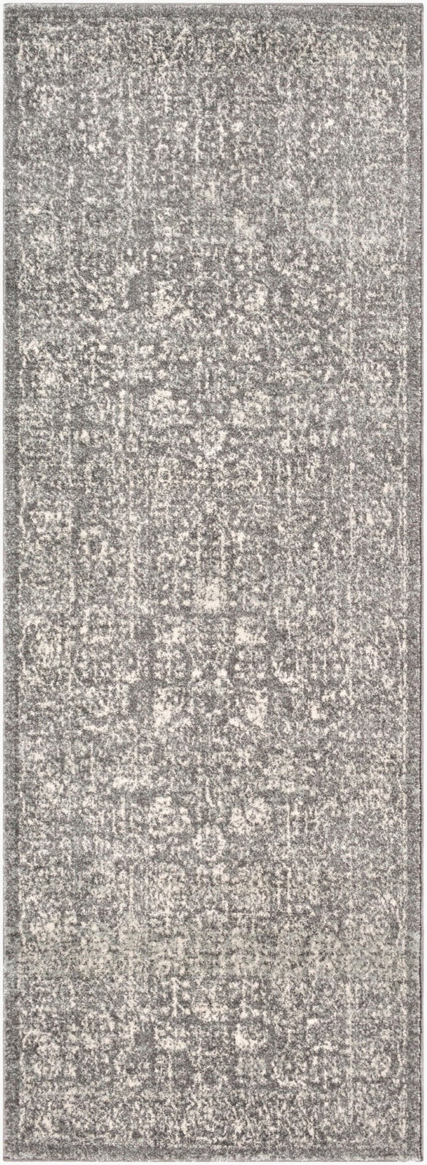 Livabliss Harput Traditional Polypropylene Accent Rug for Entryways Hallways and Bedroom Floors Charcoal, Mediu 2'7" x 7'3" HAP1029-2773