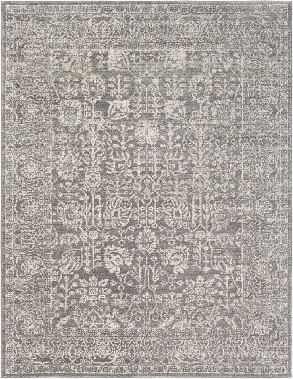 Livabliss Harput Traditional Polypropylene Accent Rug for Entryways Hallways and Bedroom Floors Charcoal, Mediu 7'10" x 10'2" HAP1029-710103