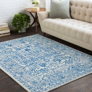 Livabliss Harput Medallion Polypropylene Accent Rug Turkish Woven for Entryways and Hallways Navy, Medium Gr 8'10" x 12'6" HAP1030-93126