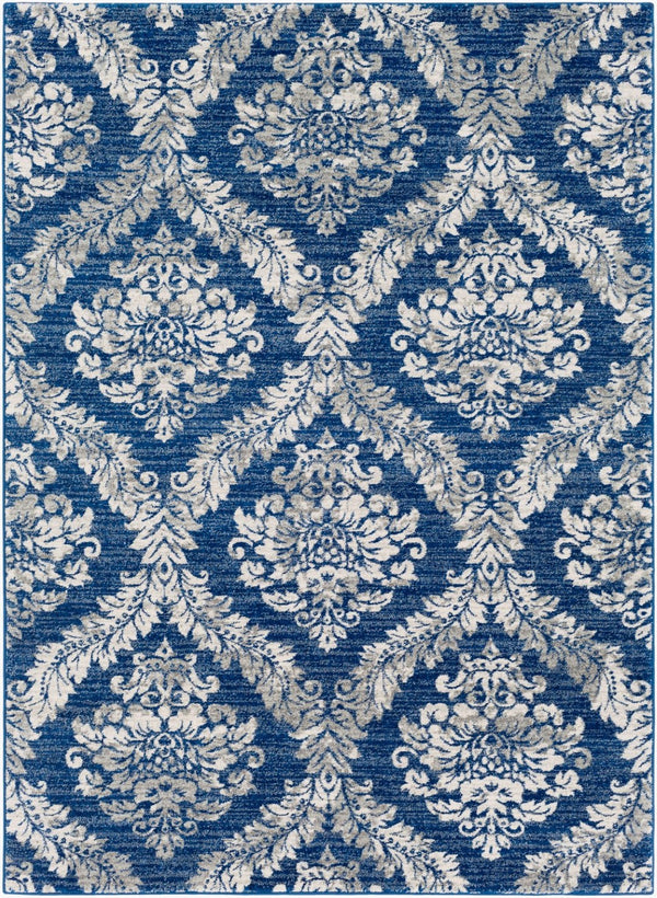 Livabliss Harput French Country Polypropylene Runner Rug for Hallways Entryways and Kitchens Navy, Medium Gr 3'11" x 5'7" HAP1032-31157