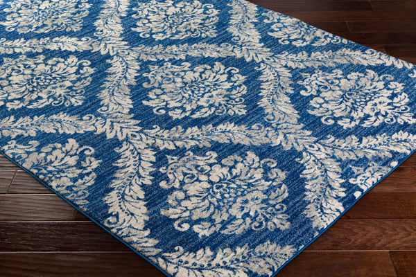 Livabliss Harput French Country Polypropylene Runner Rug for Hallways Entryways and Kitchens Navy, Medium Gr 3'11" x 5'7" HAP1032-31157