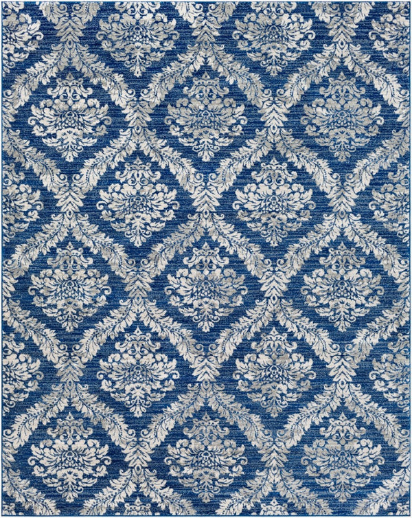 Livabliss Harput French Country Polypropylene Runner Rug for Hallways Entryways and Kitchens Navy, Medium Gr 7'10" x 10'2" HAP1032-710103