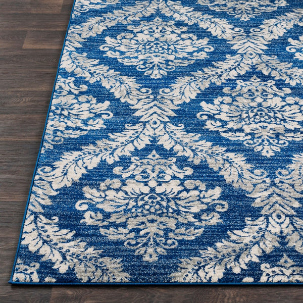 Livabliss Harput French Country Polypropylene Runner Rug for Hallways Entryways and Kitchens Navy, Medium Gr 3'11" x 5'7" HAP1032-31157