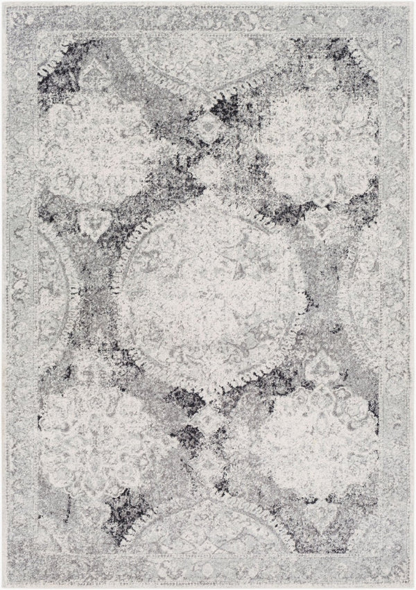 Livabliss Harput Traditional Turkish Polypropylene Area Rug for Living Room Entryway Accent Medium Gray, Iv 3'11" x 5'7" HAP1041-31157