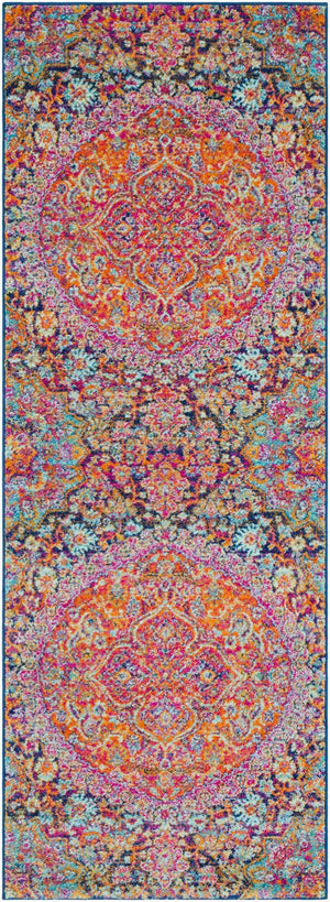 Livabliss Harput Traditional Turkish Polypropylene Area Rug for Entryways and Compact Accent Spaces Burgandy, Burnt 2'7" x 7'3" HAP1044-2773