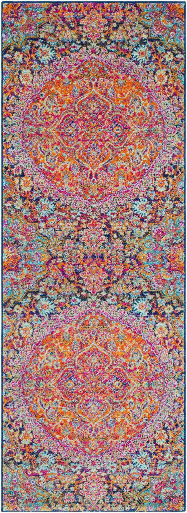 Livabliss Harput Traditional Turkish Polypropylene Area Rug for Entryways and Compact Accent Spaces Burgandy, Burnt 2'7" x 7'3" HAP1044-2773