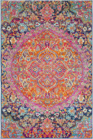 Livabliss Harput Traditional Turkish Polypropylene Area Rug for Entryways and Compact Accent Spaces Burgandy, Burnt 3'11" x 5'7" HAP1044-31157
