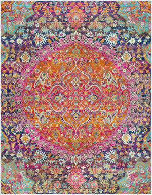 Livabliss Harput Traditional Turkish Polypropylene Area Rug for Entryways and Compact Accent Spaces Burgandy, Burnt 7'10" x 10'2" HAP1044-710103
