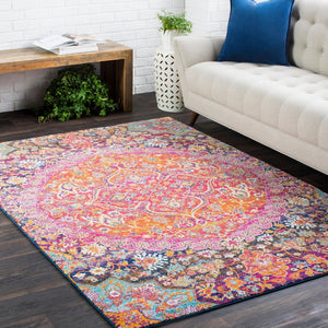 Livabliss Harput Traditional Turkish Polypropylene Area Rug for Entryways and Compact Accent Spaces Burgandy, Burnt 8'10" x 12'6" HAP1044-93126