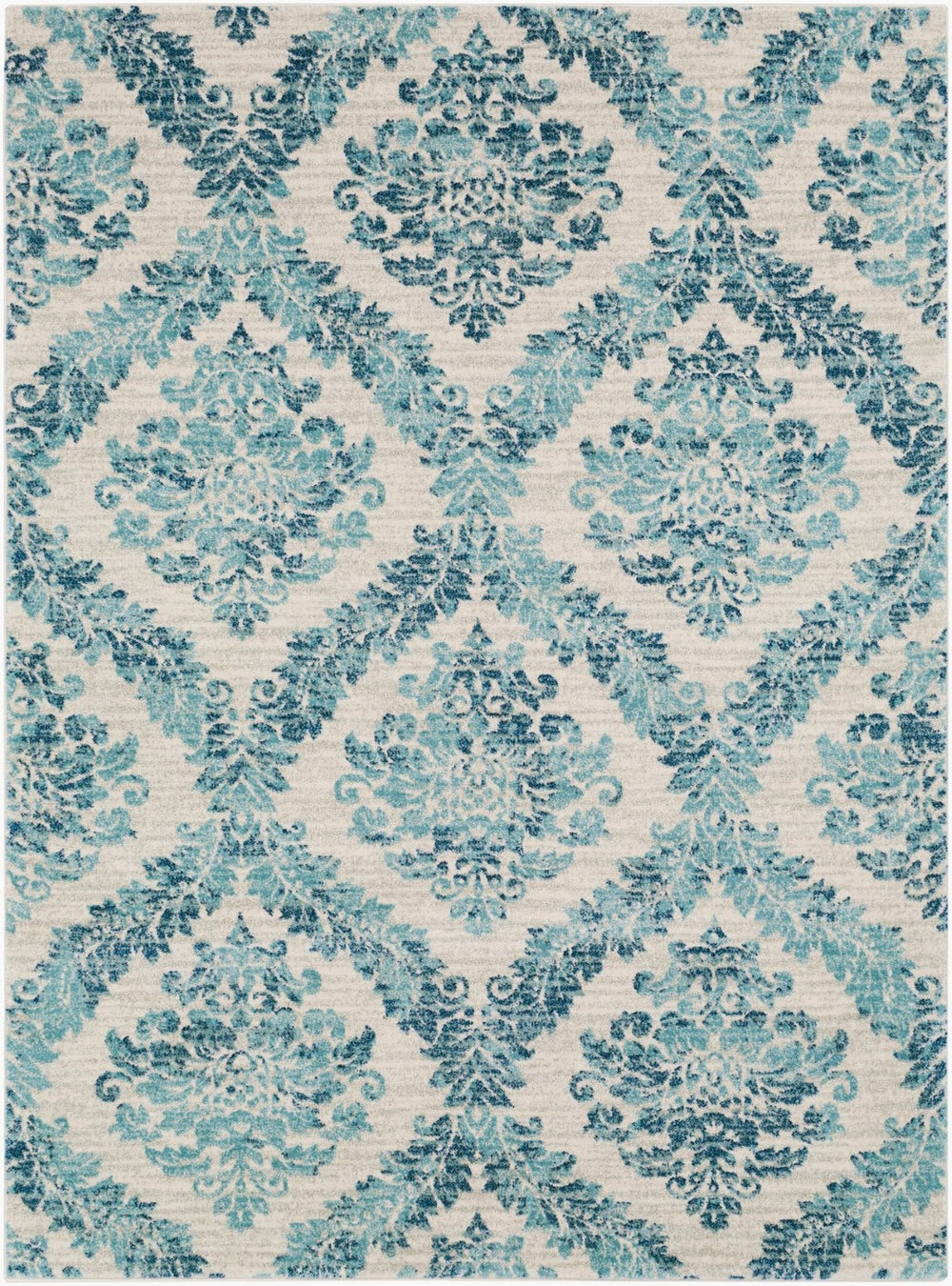 Livabliss Harput Ornate French Country Polypropylene Area Rug Turkey Woven Transitional Accent Navy, Ivory 8'10" x 12'6" HAP1055-93126