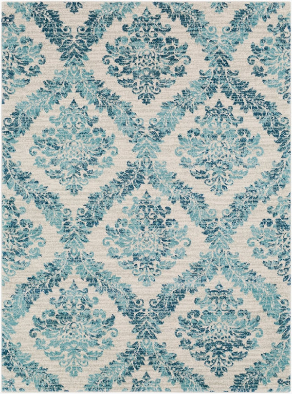 Livabliss Harput Ornate French Country Polypropylene Area Rug Turkey Woven Transitional Accent Navy, Ivory 8'10" x 12'6" HAP1055-93126