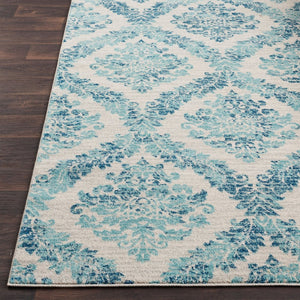 Livabliss Harput Ornate French Country Polypropylene Area Rug Turkey Woven Transitional Accent Navy, Ivory 8'10" x 12'6" HAP1055-93126