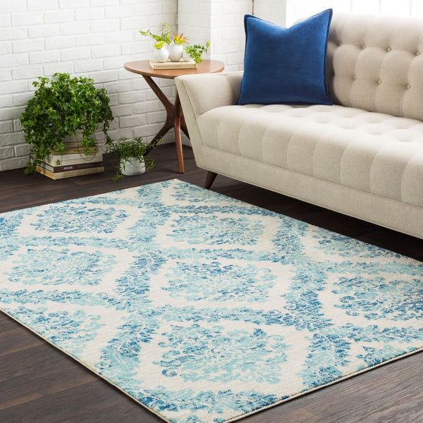 Livabliss Harput Ornate French Country Polypropylene Area Rug Turkey Woven Transitional Accent Navy, Ivory 8'10" x 12'6" HAP1055-93126
