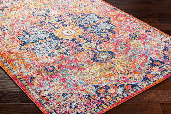 Livabliss Harput Traditional Turkish Pattern Polypropylene Accent Rug for Entryways and Hallways White, Mustard 5'3" x 7'3" HAP1062-5373