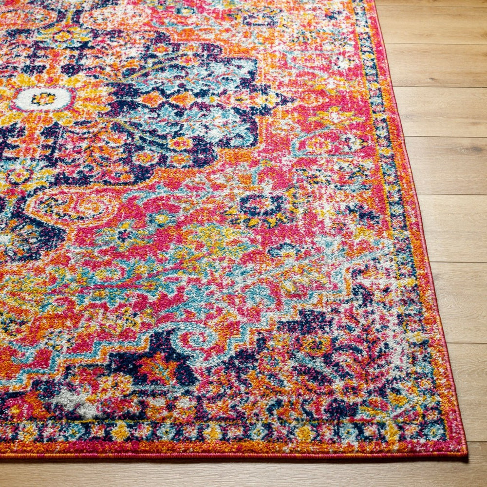 Livabliss Harput Traditional Turkish Pattern Polypropylene Accent Rug for Entryways and Hallways White, Mustard 5'3" x 7'3" HAP1062-5373