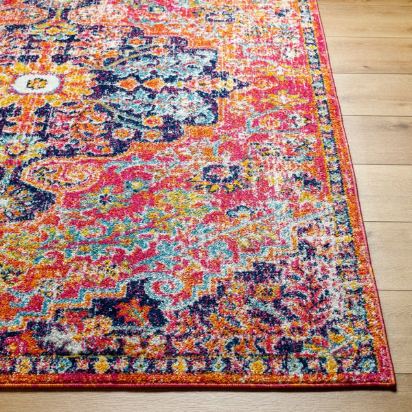Livabliss Harput Traditional Turkish Pattern Polypropylene Accent Rug for Entryways and Hallways White, Mustard 5'3" x 7'3" HAP1062-5373