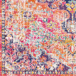 Livabliss Harput Traditional Turkish Pattern Polypropylene Accent Rug for Entryways and Hallways White, Mustard 5'3" x 7'3" HAP1062-5373