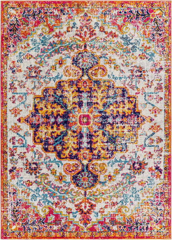 Livabliss Harput Traditional Medallion Polypropylene Area Rug for Living Room or Home Office Light Beige, Mu 3'11" x 5'7" HAP1066-31157
