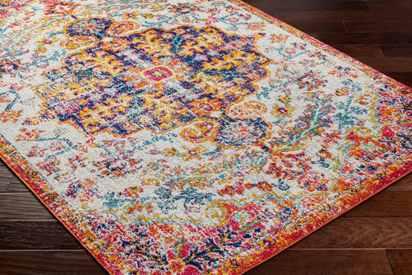 Livabliss Harput Traditional Medallion Polypropylene Area Rug for Living Room or Home Office Light Beige, Mu 3'11" x 5'7" HAP1066-31157