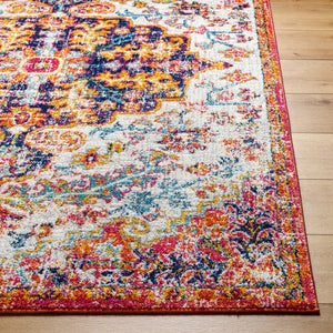 Livabliss Harput Traditional Medallion Polypropylene Area Rug for Living Room or Home Office Light Beige, Mu 3'11" x 5'7" HAP1066-31157