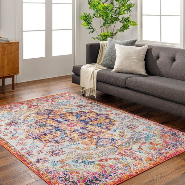 Livabliss Harput Traditional Medallion Polypropylene Area Rug for Living Room or Home Office Light Beige, Mu 3'11" x 5'7" HAP1066-31157