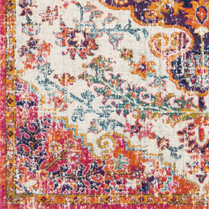 Livabliss Harput Traditional Medallion Polypropylene Area Rug for Living Room or Home Office Light Beige, Mu 3'11" x 5'7" HAP1066-31157