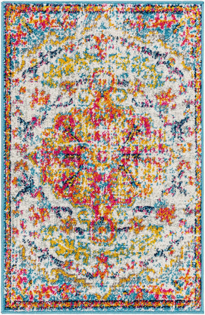 Livabliss Harput Traditional Medallion Polypropylene Area Rug for Entryways and Hallways Light Beige, Mu 2' x 2'11" HAP1067-23