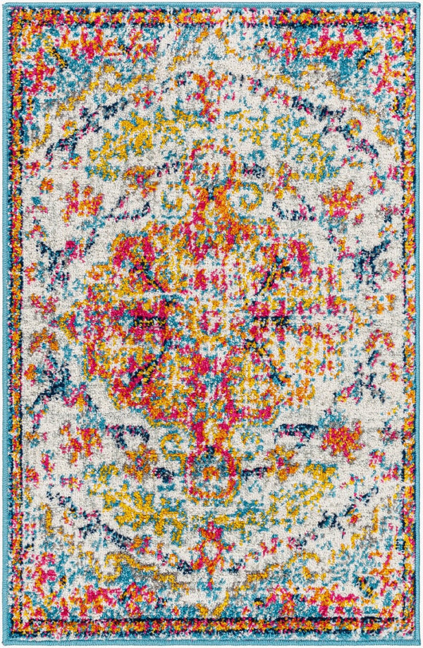 Livabliss Harput Traditional Medallion Polypropylene Area Rug for Entryways and Hallways Light Beige, Mu 2' x 2'11" HAP1067-23