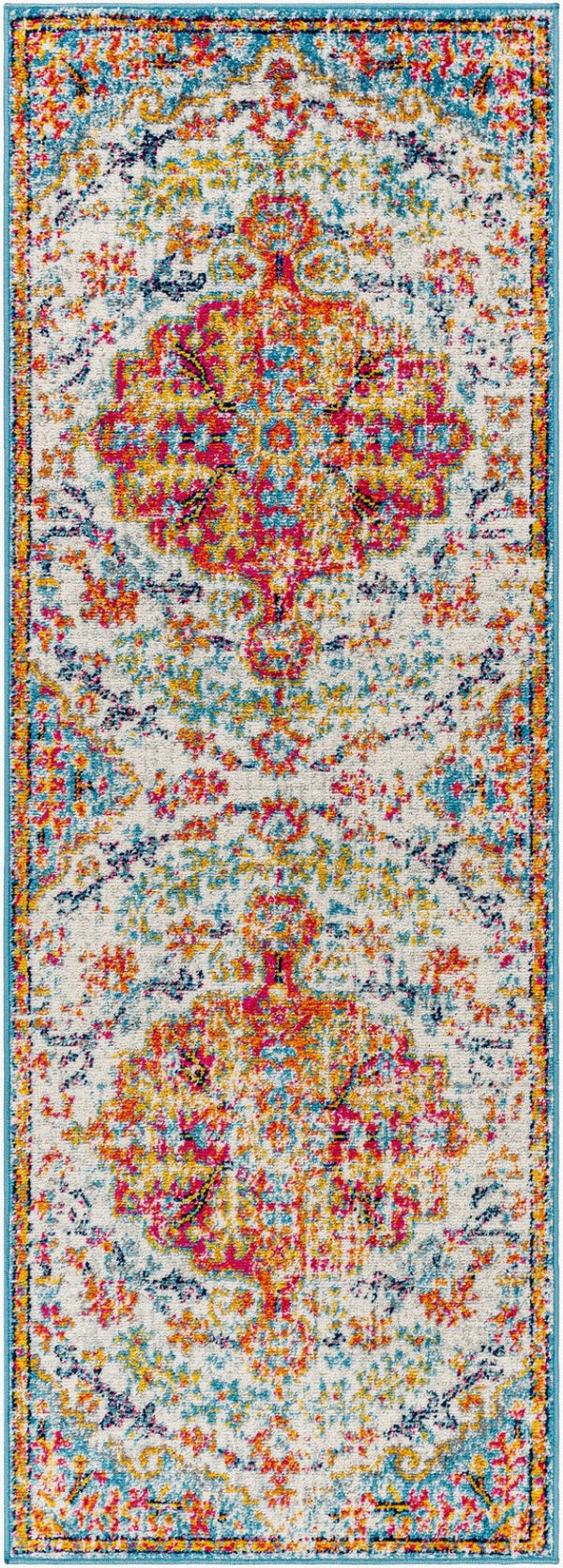 Livabliss Harput Traditional Medallion Polypropylene Area Rug for Entryways and Hallways Light Beige, Mu 2'7" x 7'3" HAP1067-2773