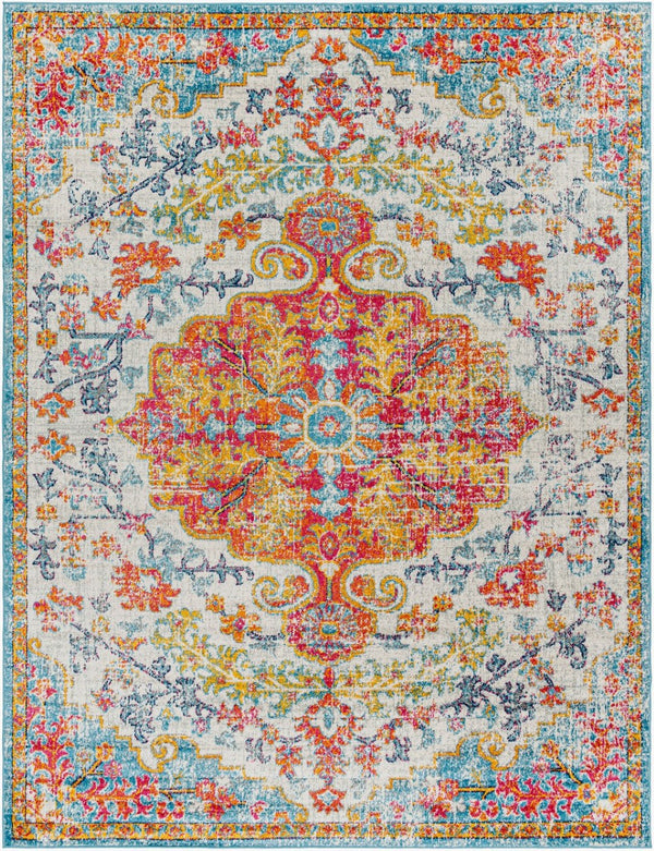 Livabliss Harput Traditional Medallion Polypropylene Area Rug for Entryways and Hallways Light Beige, Mu 7'10" x 10'2" HAP1067-710103