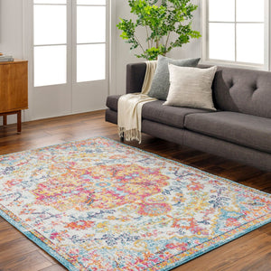 Livabliss Harput Traditional Medallion Polypropylene Area Rug for Entryways and Hallways Light Beige, Mu 7'10" x 10'2" HAP1067-710103